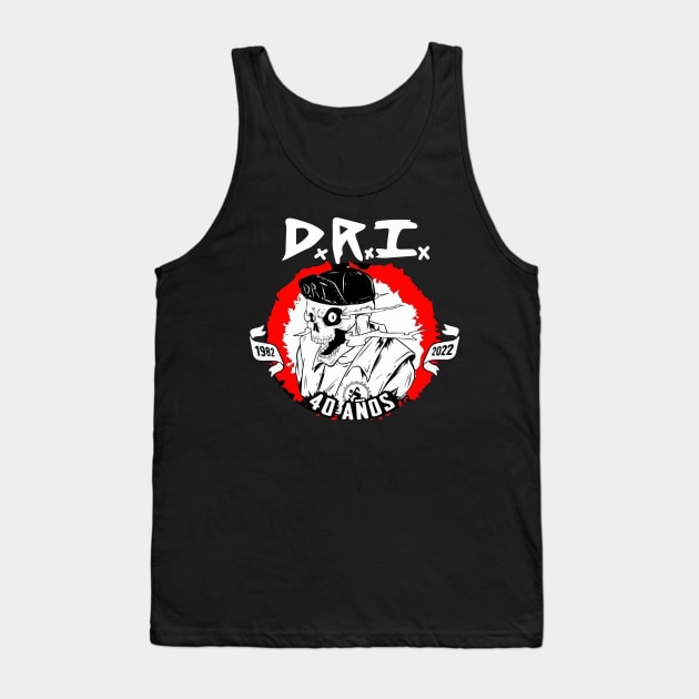 D.R.I  band Tank Top by Beata Lazaro